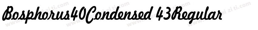 Bosphorus40Condensed 43Regular字体转换